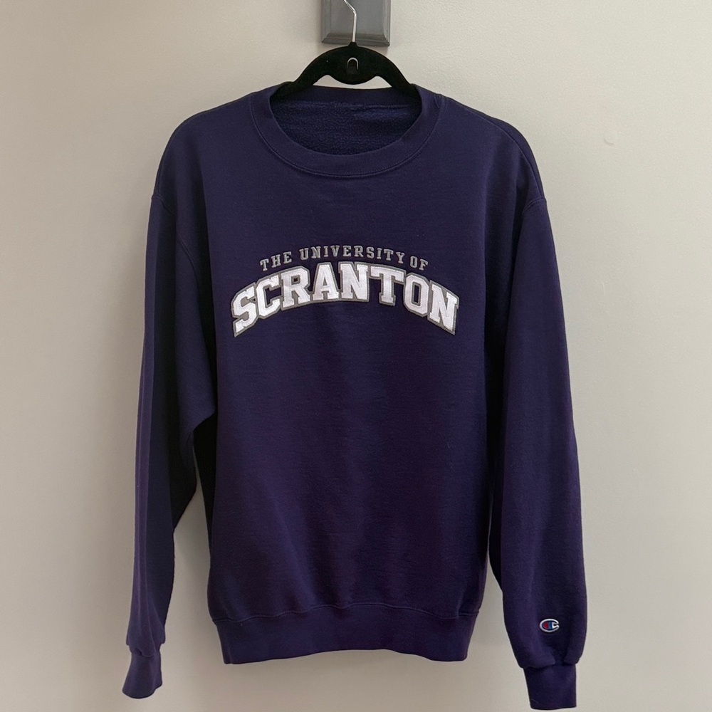 Champion Purple Universe of Scranton Crewneck Sweatshirt